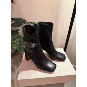 Call It Spring y2k boot black block heel 9 4" heel good condition closet staple